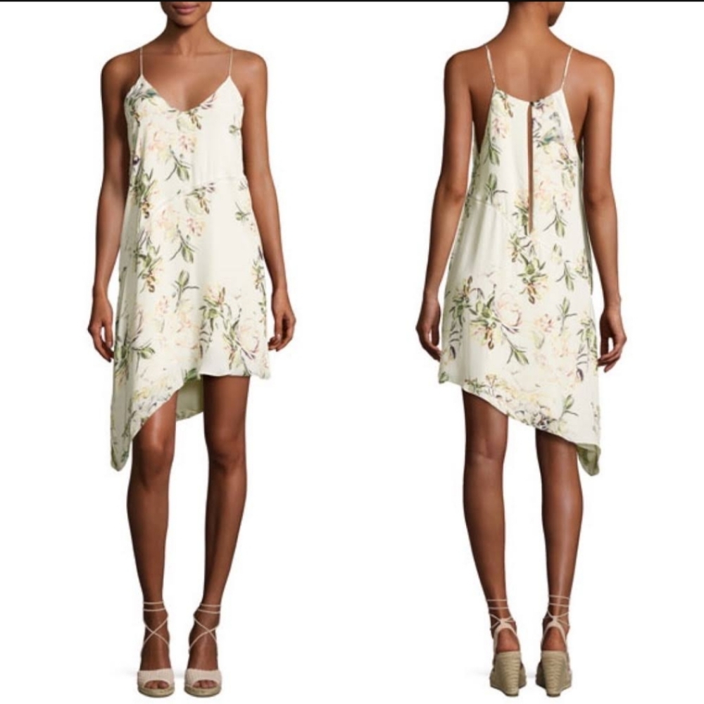Haute Hippie The Waterfall Floral Silk Slip Dress size small